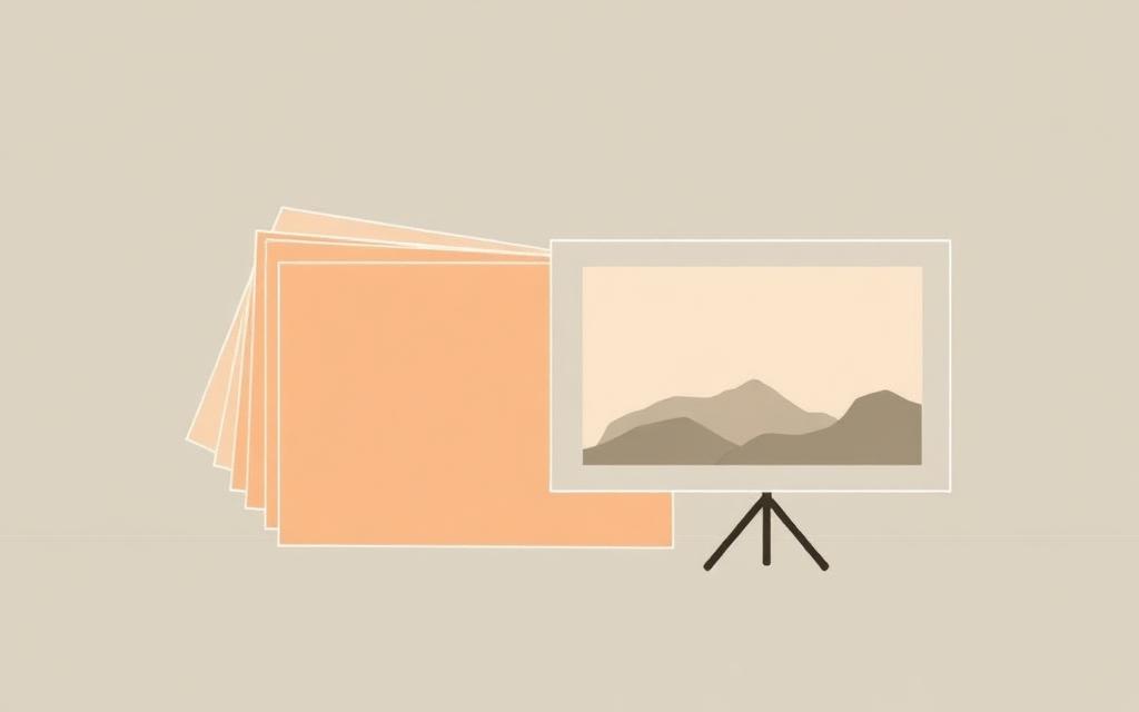 Illustration of presentation slides beside an interactive image panel